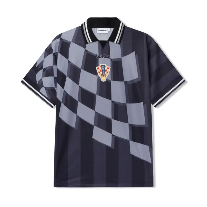 Shirts Men Butter Goods Flag Jersey Black