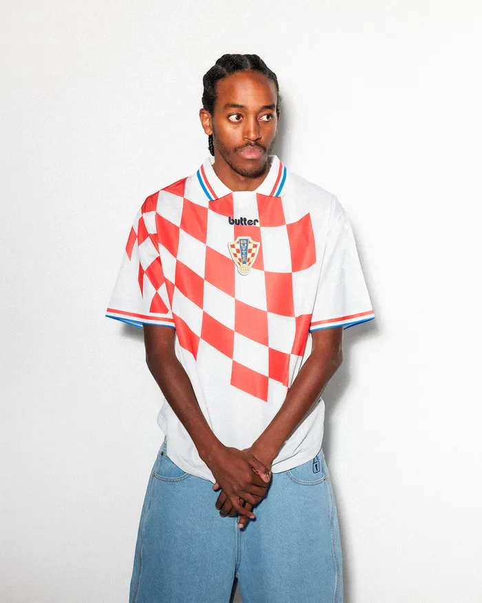 Shirts Men Butter Goods Flag Jersey White