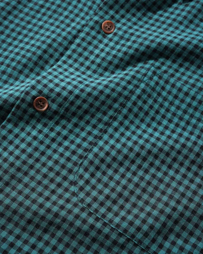 Shirts Men Butter Goods Gingham SS Shirt Pine Black Shirts Men Butter Goods Gingham SS Shirt Pine Black