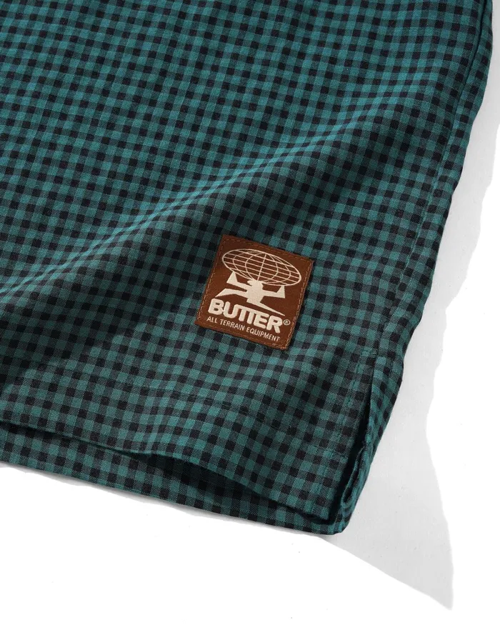 Shirts Men Butter Goods Gingham SS Shirt Pine Black Shirts Men Butter Goods Gingham SS Shirt Pine Black
