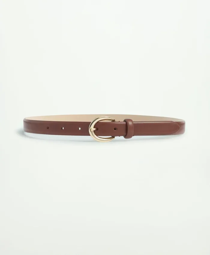 Shoes andamp Belts Women Brooks Brothers Leather Trouser Belt Brown