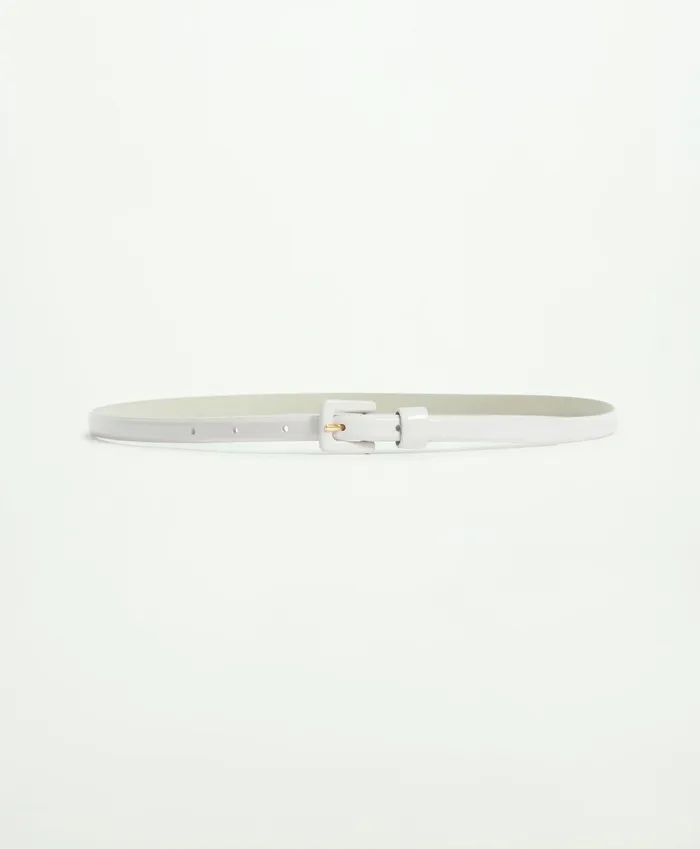 Shoes andamp Belts Women Brooks Brothers Patent Leather Belt White