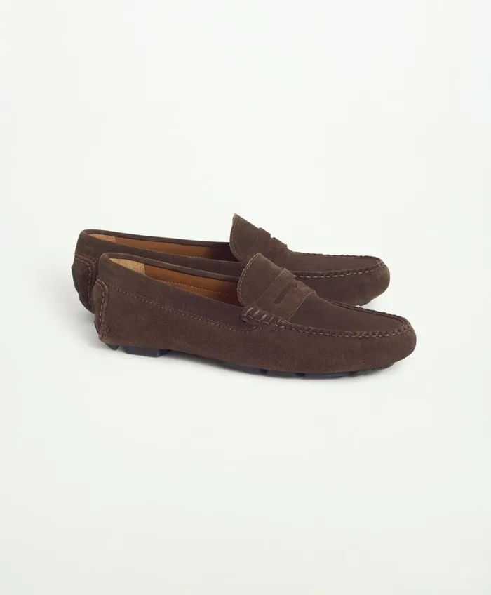 Shoes Men Brooks Brothers Bellport Driving Moc Brown
