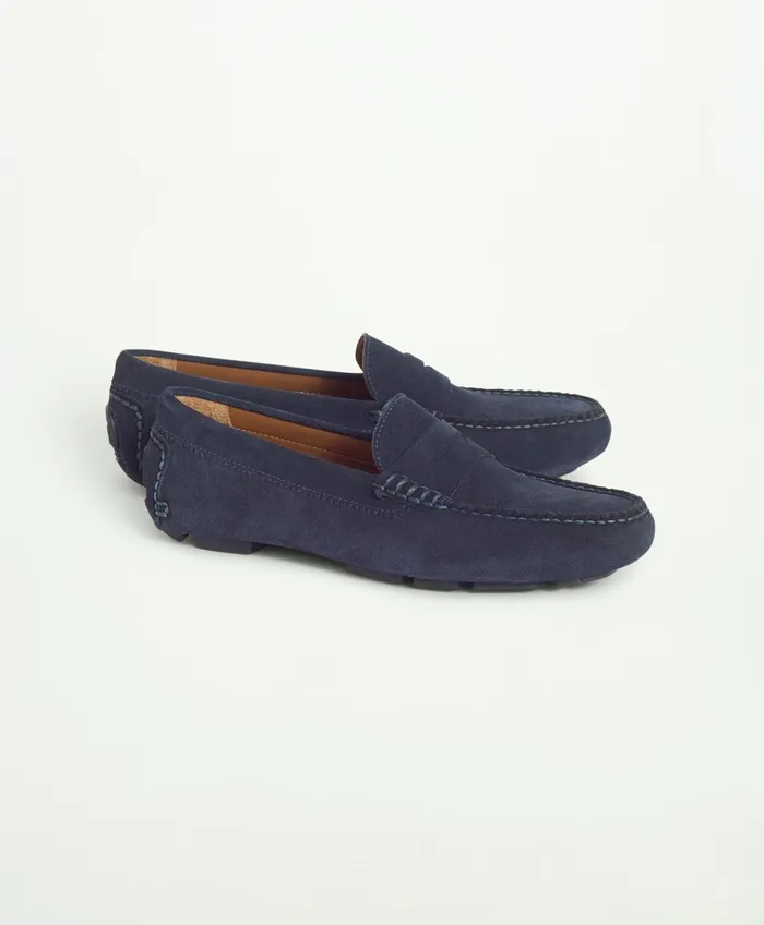 Shoes Men Brooks Brothers Bellport Driving Moc Navy