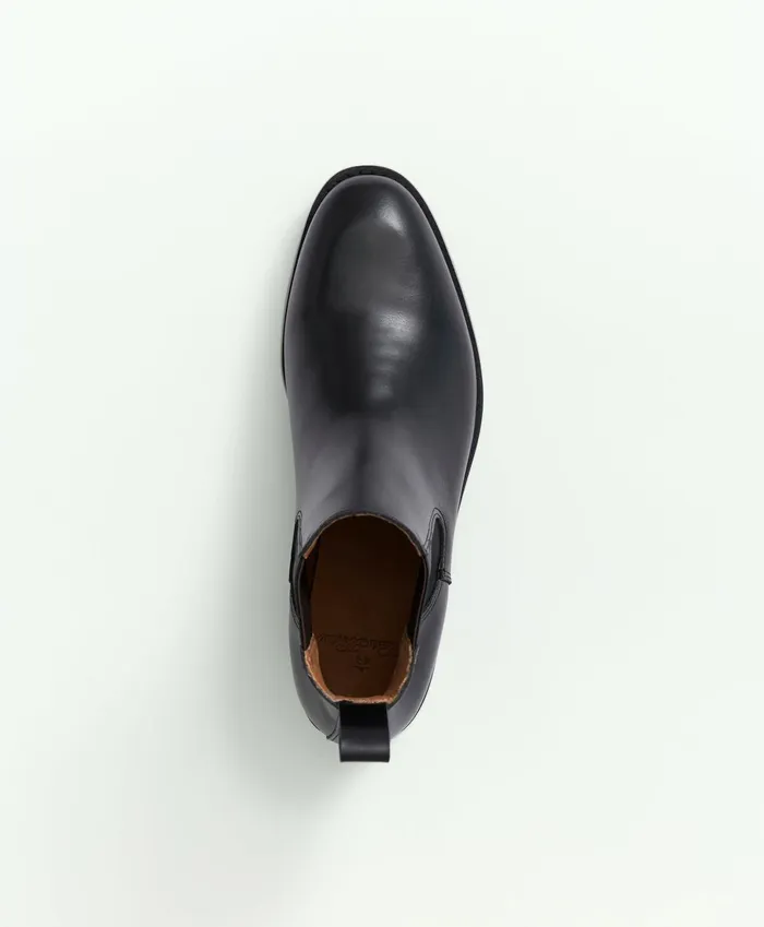 Shoes Men Brooks Brothers Leather Chelsea Boots Black