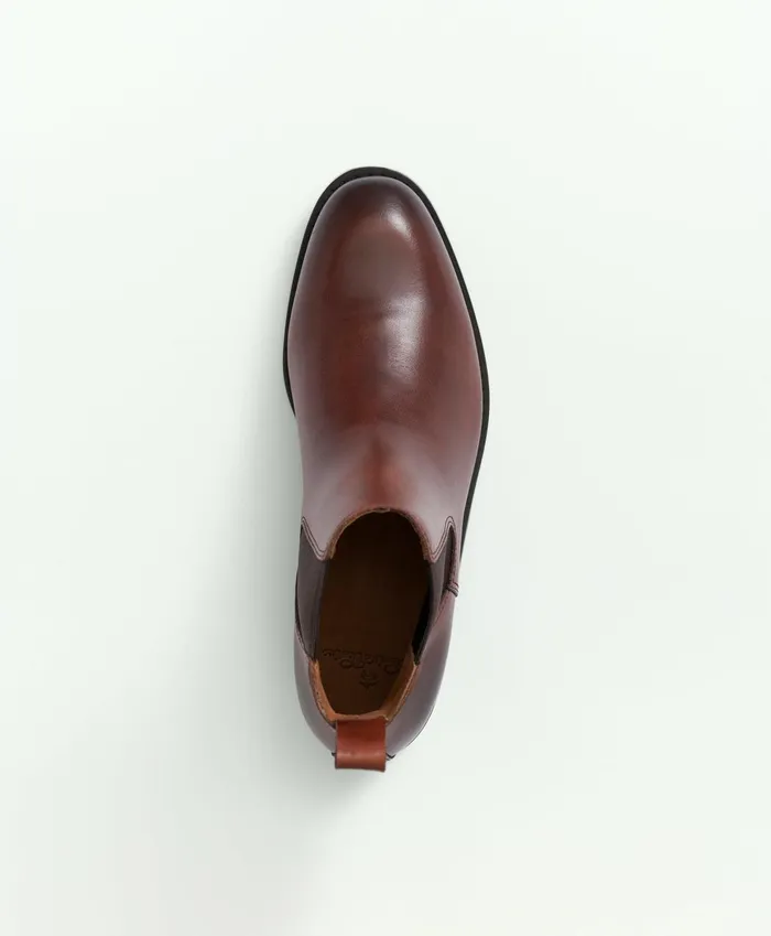 Shoes Men Brooks Brothers Leather Chelsea Boots Cognac