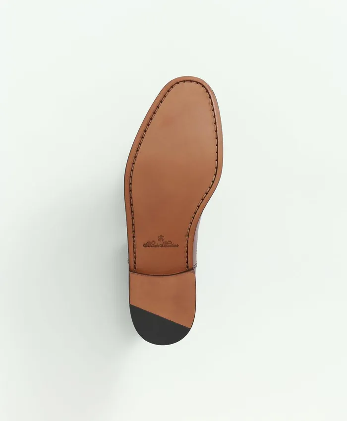 Shoes Men Brooks Brothers Leather Chelsea Boots Cognac