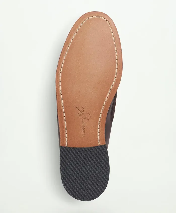 Shoes Men Brooks Brothers Rancourt Cordovan Pinch Penny Loafer Burgundy