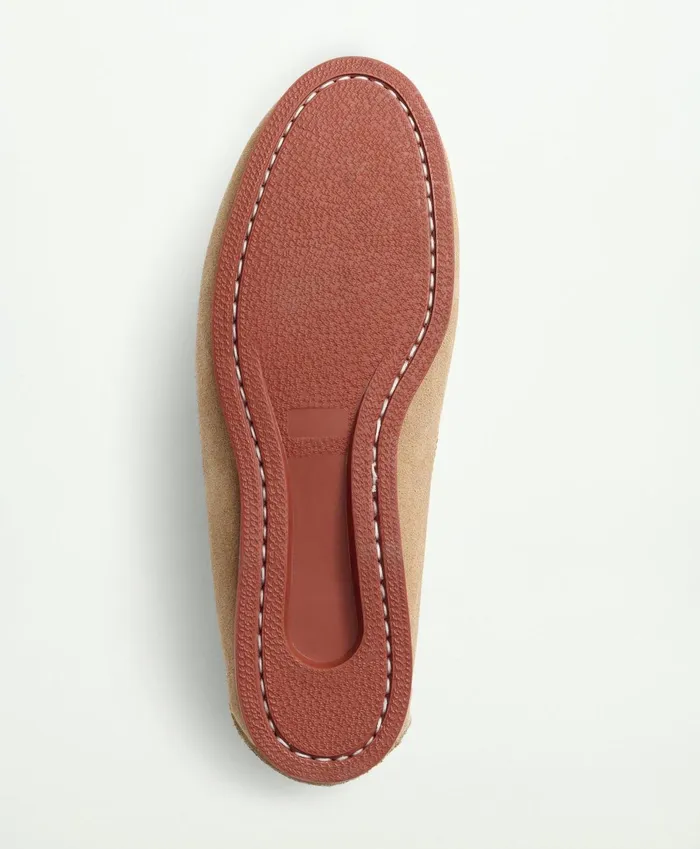 Shoes Men Brooks Brothers Sconset Camp Moc In Suede Stone