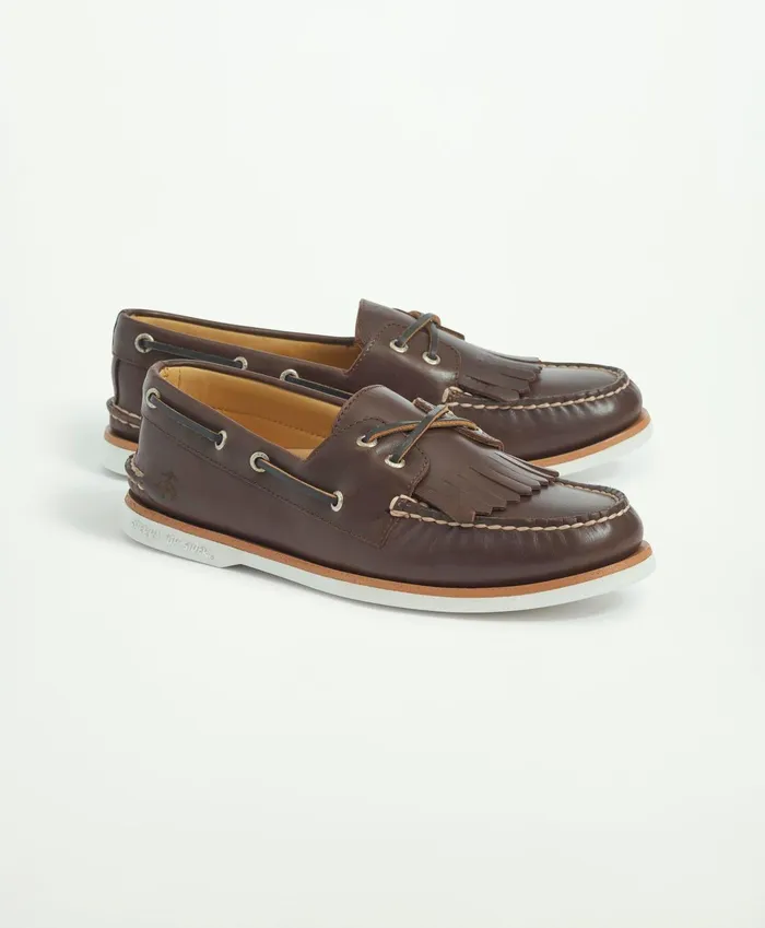 Shoes Men Brooks Brothers Sperry X Brooks Brothers AO 2Eye Kiltie Brown