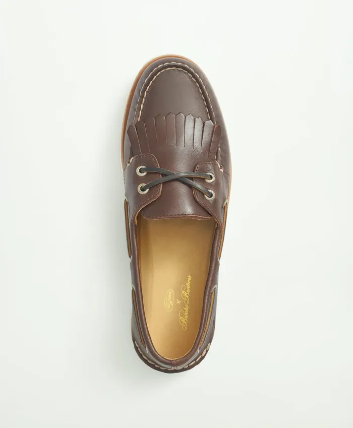Shoes Men Brooks Brothers Sperry X Brooks Brothers AO 2Eye Kiltie Brown
