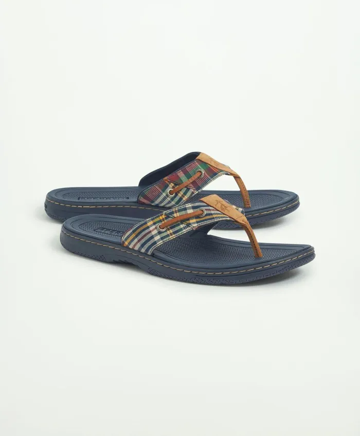 Shoes Men Brooks Brothers Sperry X Brooks Brothers Baitfish Sandal Burgundy