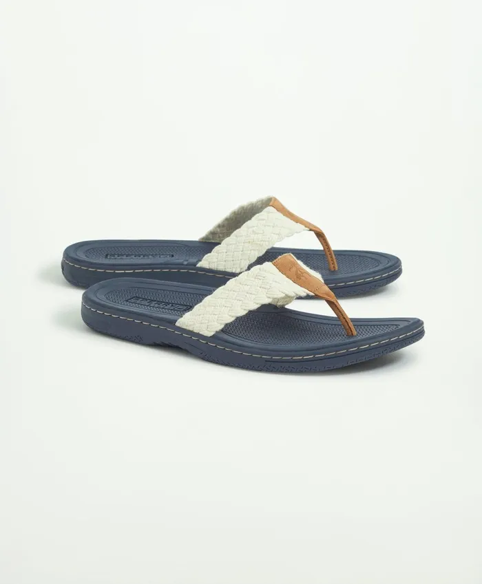 Shoes Men Brooks Brothers Sperry X Brooks Brothers Baitfish Sandal White
