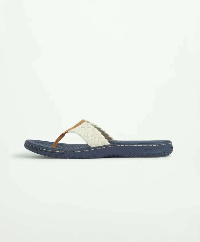 Shoes Men Brooks Brothers Sperry X Brooks Brothers Baitfish Sandal White