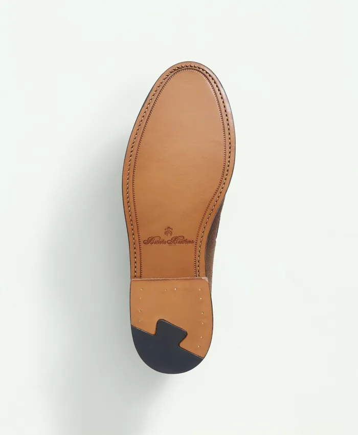 Shoes Men Brooks Brothers Suede Tassel Loafers Brown