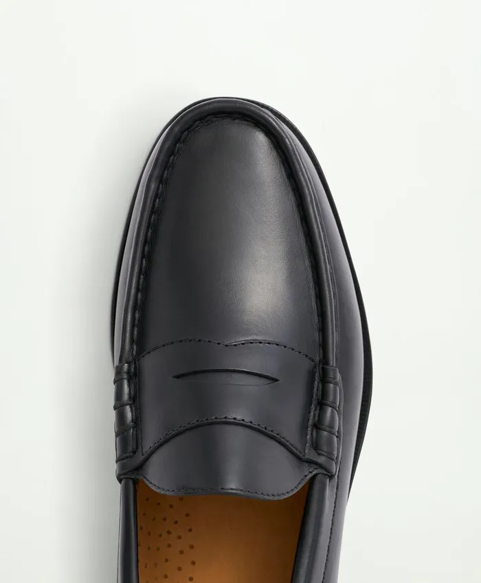 Shoes Men Brooks Brothers Westport Penny Loafers Black