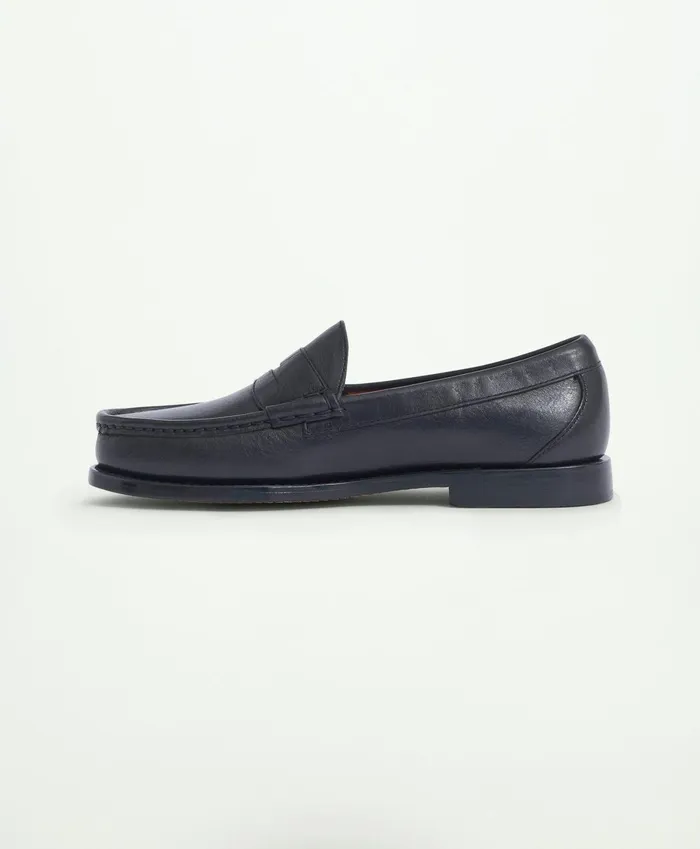 Shoes Men Brooks Brothers Westport Penny Loafers Black