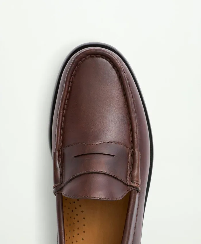 Shoes Men Brooks Brothers Westport Penny Loafers Brown