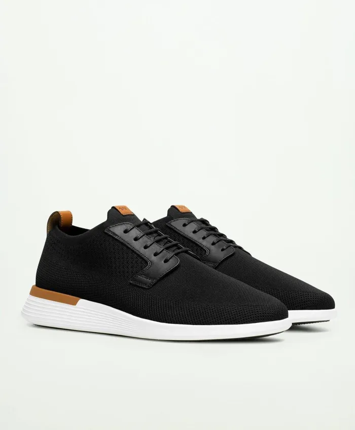 Shoes Men Brooks Brothers Wolf andamp Shepherd Swiftknit Derby Blackwhite