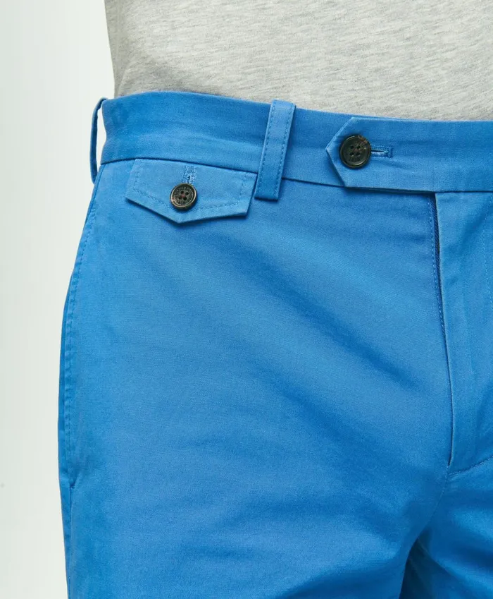 Shorts andamp Swimwear Men Brooks Brothers 9and034 Stretch Supima Cotton Poplin Shorts Blue