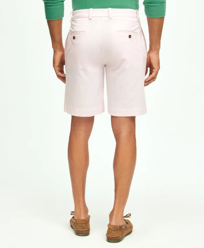 Shorts andamp Swimwear Men Brooks Brothers 9and034 Stretch Supima Cotton Poplin Shorts Pink