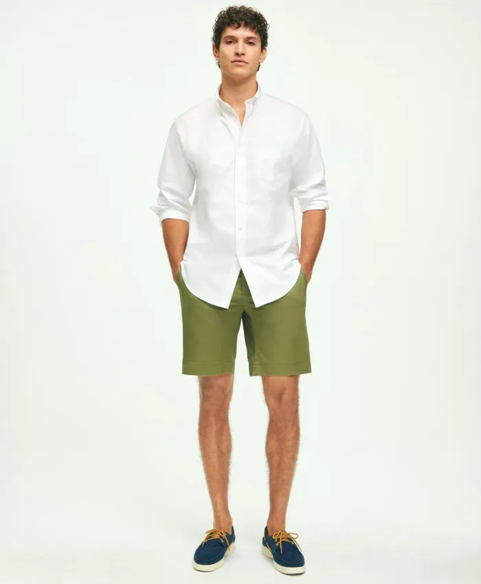 Shorts andamp Swimwear Men Brooks Brothers Advantage Chino Shorts Green