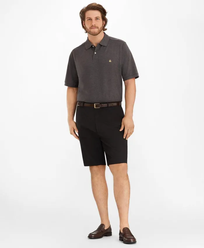 Shorts andamp Swimwear Men Brooks Brothers Big andamp Tall Flat Front Stretch Advantage Chino Shorts Black