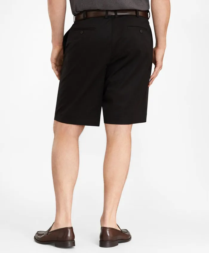 Shorts andamp Swimwear Men Brooks Brothers Big andamp Tall Flat Front Stretch Advantage Chino Shorts Black