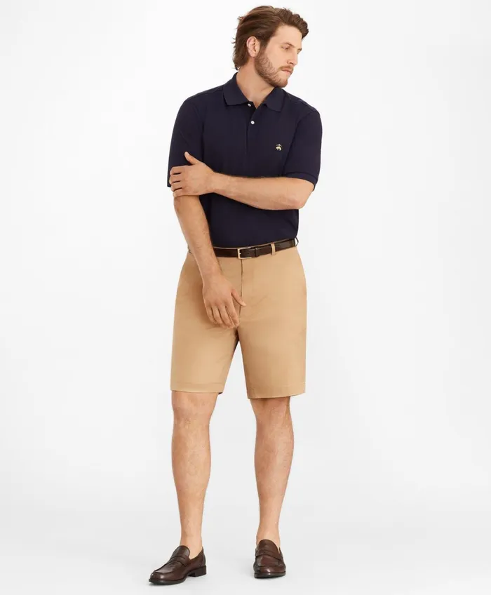 Shorts andamp Swimwear Men Brooks Brothers Big andamp Tall Flat Front Stretch Advantage Chino Shorts British Khaki