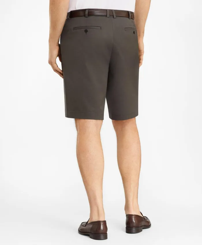 Shorts andamp Swimwear Men Brooks Brothers Big andamp Tall Flat Front Stretch Advantage Chino Shorts Grey