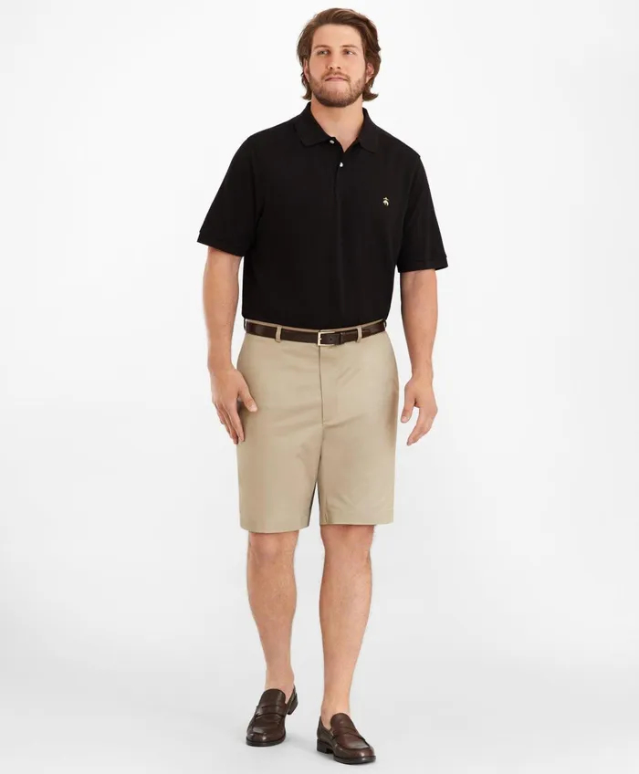 Shorts andamp Swimwear Men Brooks Brothers Big andamp Tall Flat Front Stretch Advantage Chino Shorts Khaki