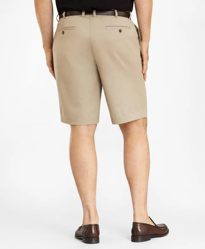 Shorts andamp Swimwear Men Brooks Brothers Big andamp Tall Flat Front Stretch Advantage Chino Shorts Khaki
