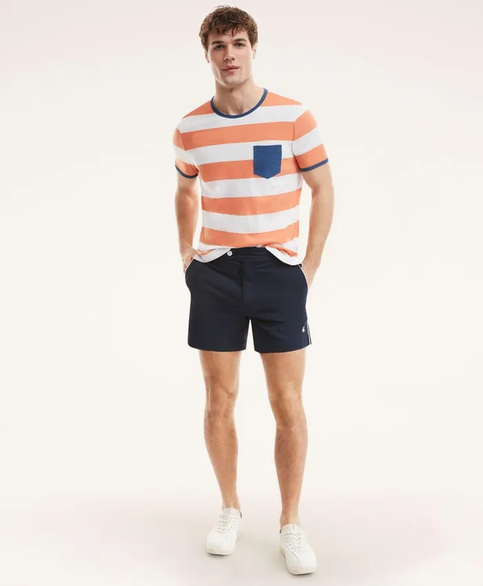 Shorts andamp Swimwear Men Brooks Brothers Canvas Tennis Shorts Navy