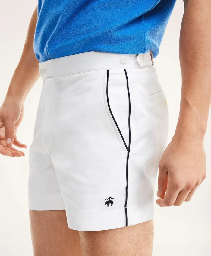 Shorts andamp Swimwear Men Brooks Brothers Canvas Tennis Shorts White