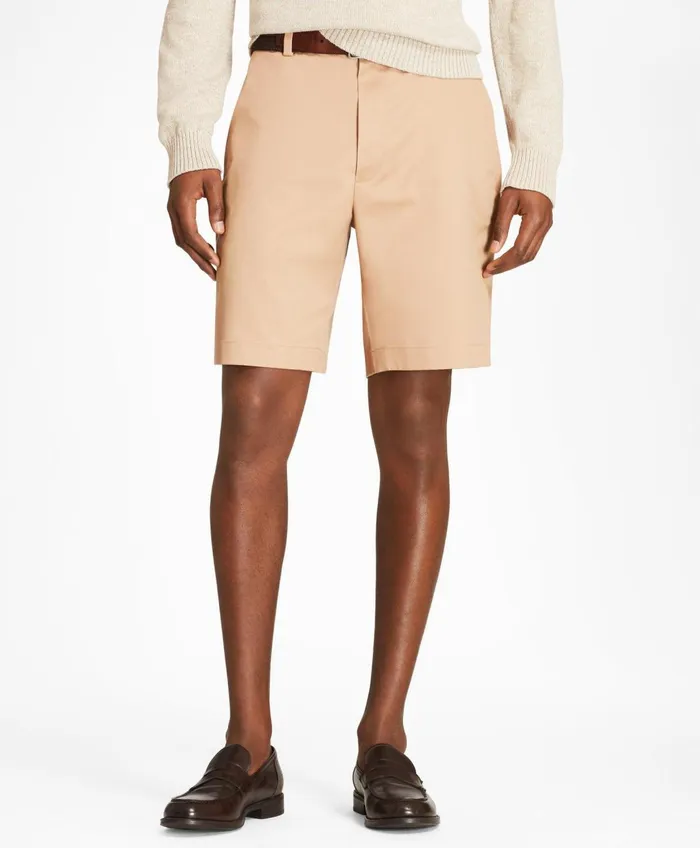 Shorts andamp Swimwear Men Brooks Brothers Flat Front Stretch Advantage Chino Shorts Dark Khaki Shorts andamp Swimwear Men Brooks Brothers Flat Front Stretch Advantage Chino Shorts Dark Khaki