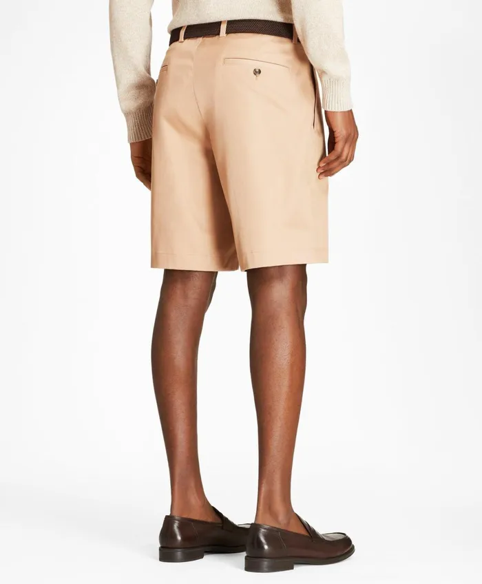 Shorts andamp Swimwear Men Brooks Brothers Flat Front Stretch Advantage Chino Shorts Dark Khaki