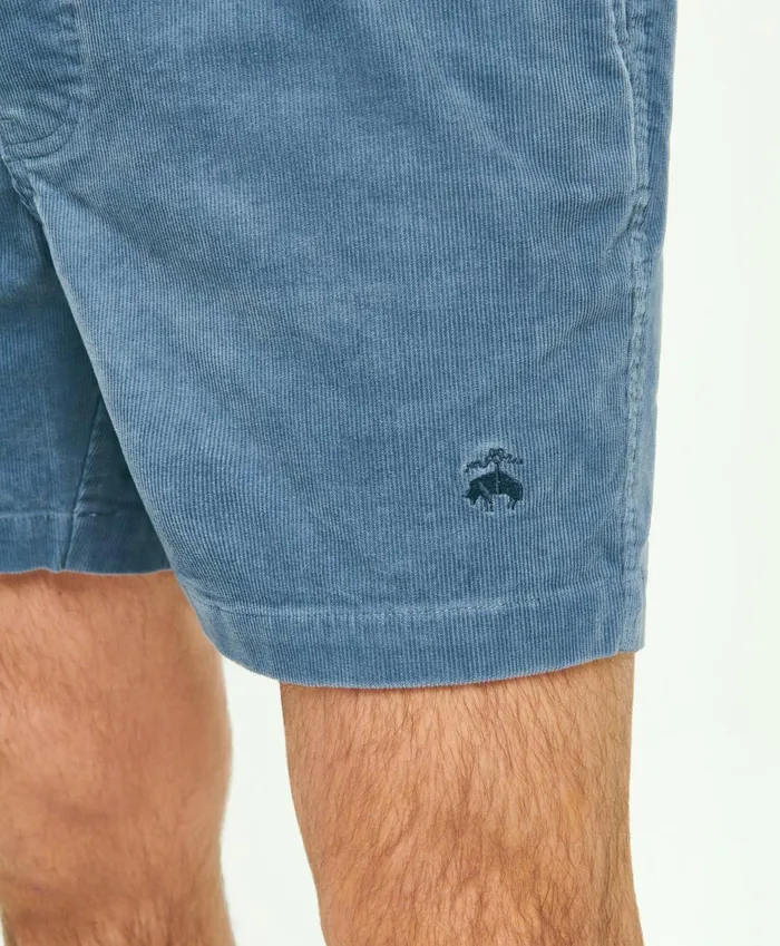 Shorts andamp Swimwear Men Brooks Brothers Stretch Cotton Drawstring Friday 15Wale Corduroy Shorts Blue