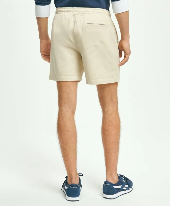 Shorts andamp Swimwear Men Brooks Brothers Stretch Cotton Friday Club Shorts Oatmeal