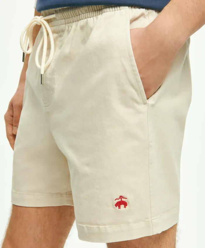 Shorts andamp Swimwear Men Brooks Brothers Stretch Cotton Friday Club Shorts Oatmeal