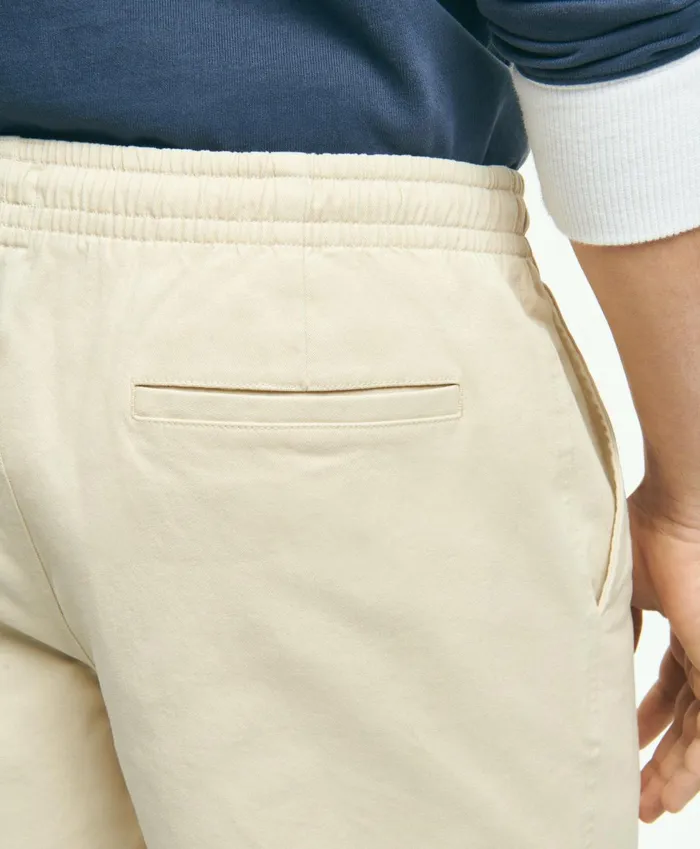 Shorts andamp Swimwear Men Brooks Brothers Stretch Cotton Friday Club Shorts Oatmeal