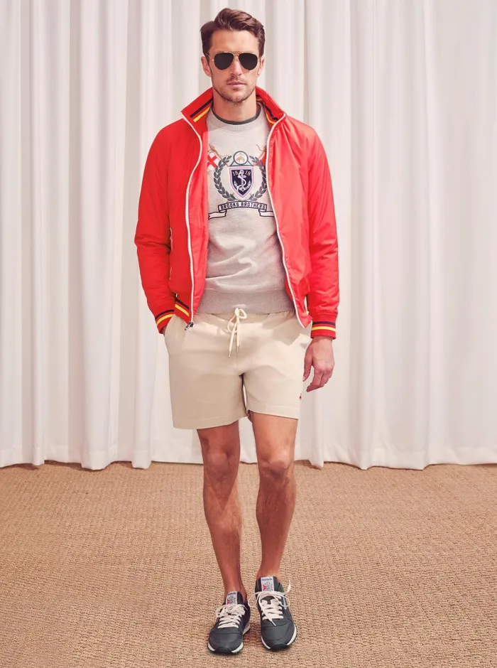 Shorts andamp Swimwear Men Brooks Brothers Stretch Cotton Friday Club Shorts Oatmeal