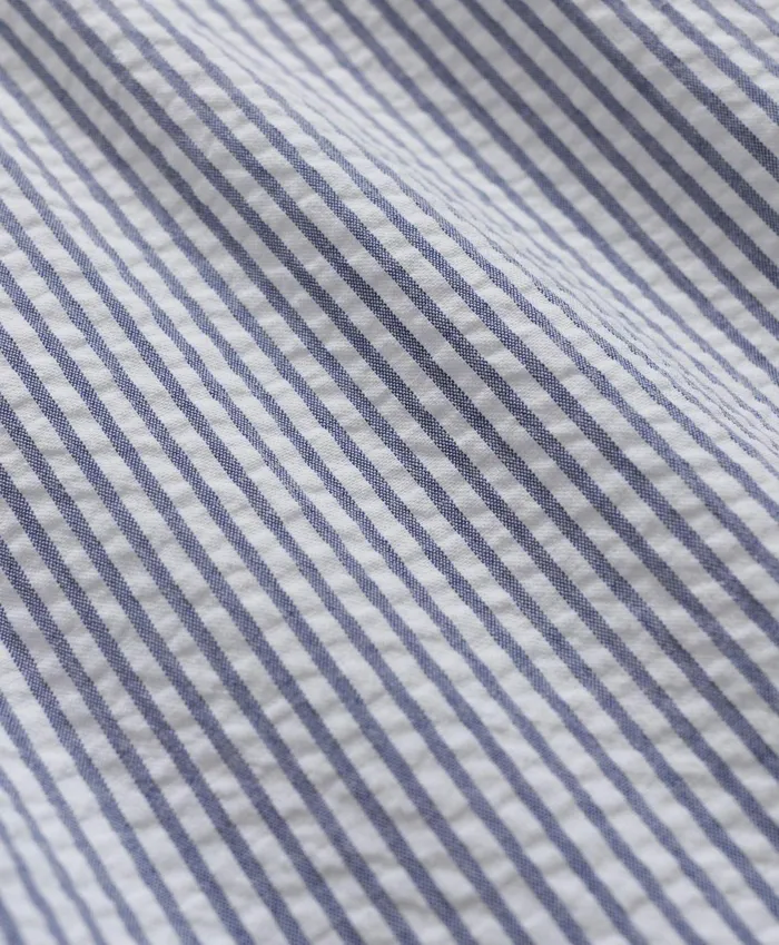 Shorts andamp Swimwear Men Brooks Brothers Stretch Cotton Seersucker Friday Shorts Blueivory
