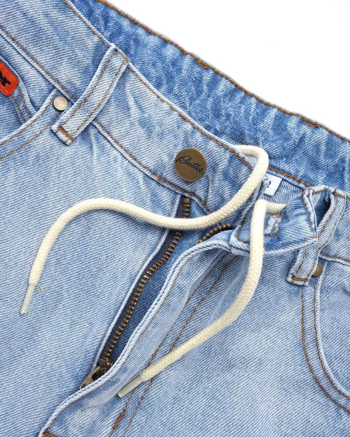 Shorts Men Butter Goods Baggy Denim Shorts Light Blue