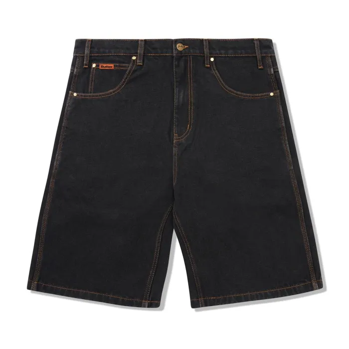 Shorts Men Butter Goods Baggy Denim Shorts Washed Black