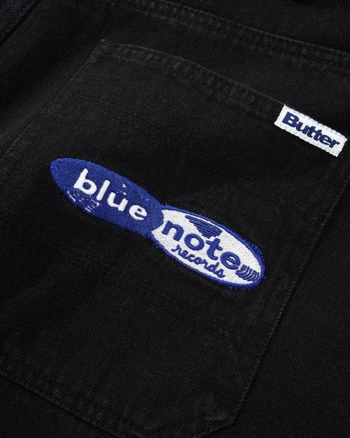 Shorts Men Butter Goods Blue Note Pleated Denim Shorts Washed Black Shorts Men Butter Goods Blue Note Pleated Denim Shorts Washed Black