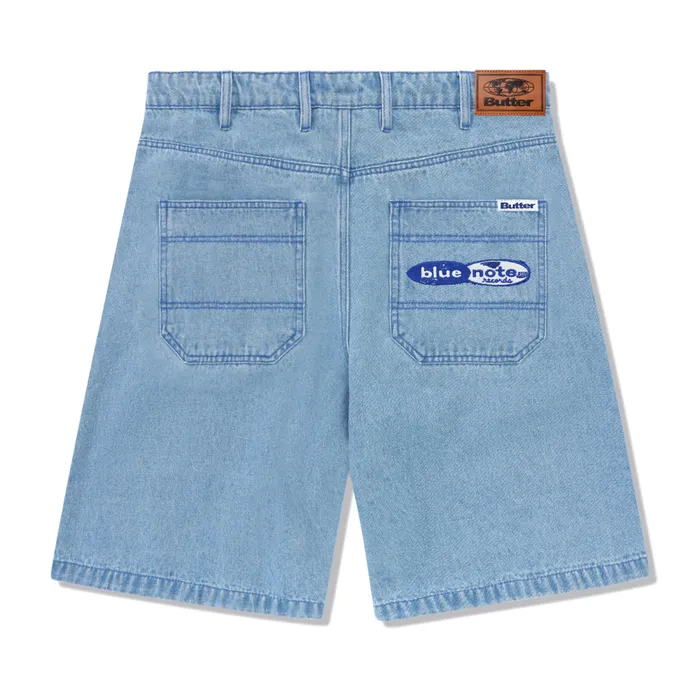 Shorts Men Butter Goods Blue Note Pleated Denim Shorts Washed Indigo Shorts Men Butter Goods Blue Note Pleated Denim Shorts Washed Indigo