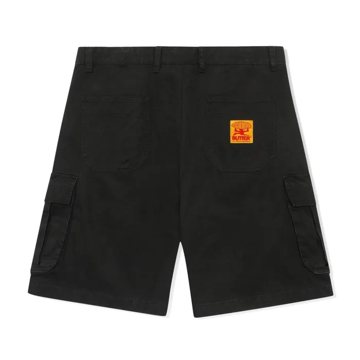 Shorts Men Butter Goods Field Cargo Shorts Washed Black Shorts Men Butter Goods Field Cargo Shorts Washed Black
