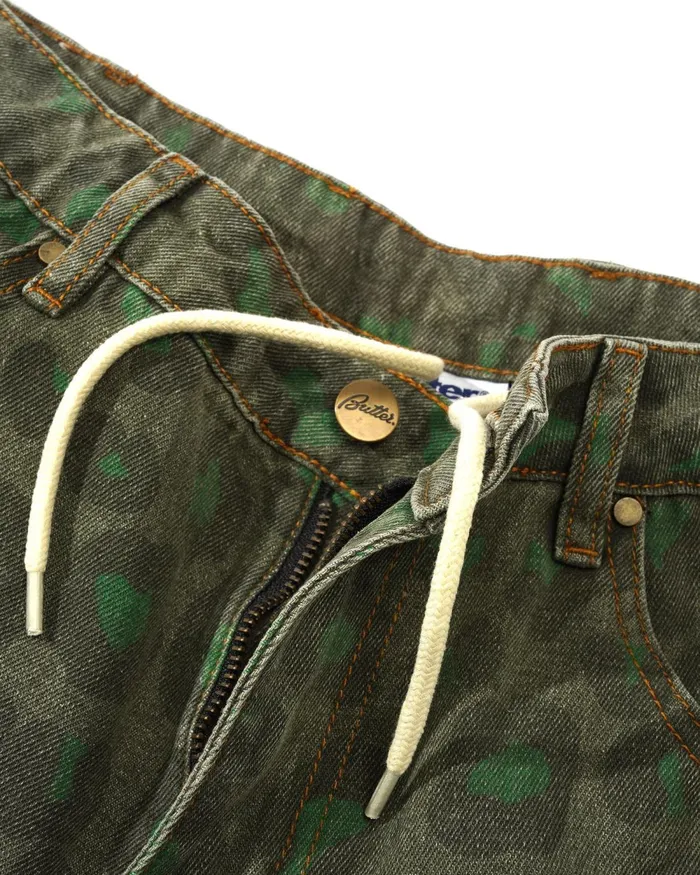 Shorts Men Butter Goods Leopard Denim Shorts Army Shorts Men Butter Goods Leopard Denim Shorts Army