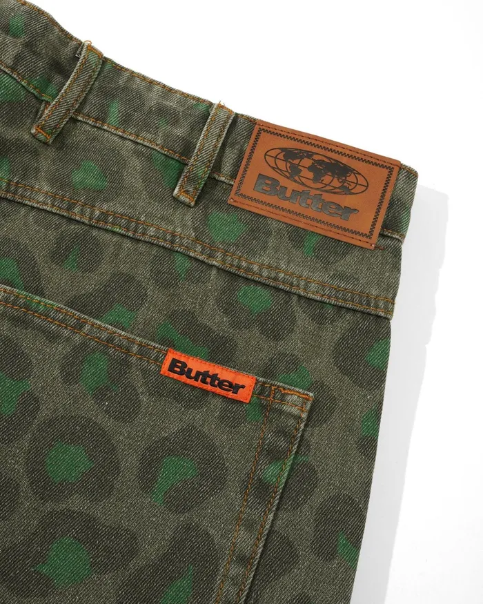 Shorts Men Butter Goods Leopard Denim Shorts Army Shorts Men Butter Goods Leopard Denim Shorts Army