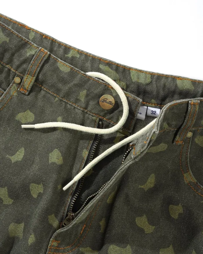 Shorts Men Butter Goods Leopard Denim Shorts Army Shorts Men Butter Goods Leopard Denim Shorts Army